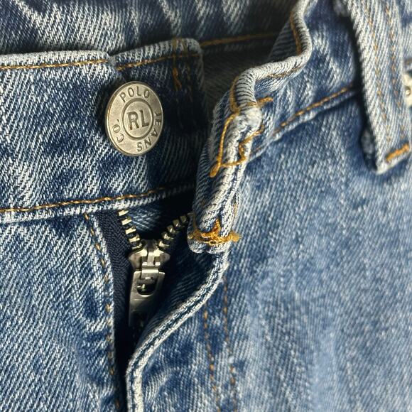 Rare Vintage Polo Jeans Co Reworked Crop Distressed Denim – Sz 4 - Picture 3 of 8